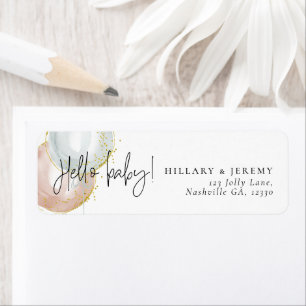 Étiquette Baby shower de retour de la révélation du genre