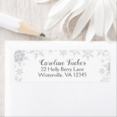 Étiquette Baby shower d'hiver  d'argent Parties scintillant (En situation)