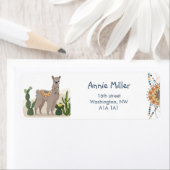 Étiquette Baby shower Fiesta Cactus Llama (En situation)