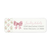 Étiquette Baby shower Floral rose du sud de Preppy (Devant)