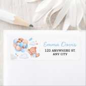 Étiquette Baby shower Garçon Teddy Bear (En situation)