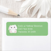 Étiquette Baby shower lapin lapin (En situation)