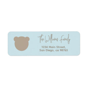 Étiquette Baby shower minimaliste simple et moderne