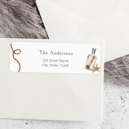 Étiquette Baby shower nautique aquarelle