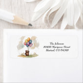 Étiquette Baby shower neutre de l'ours (En situation)