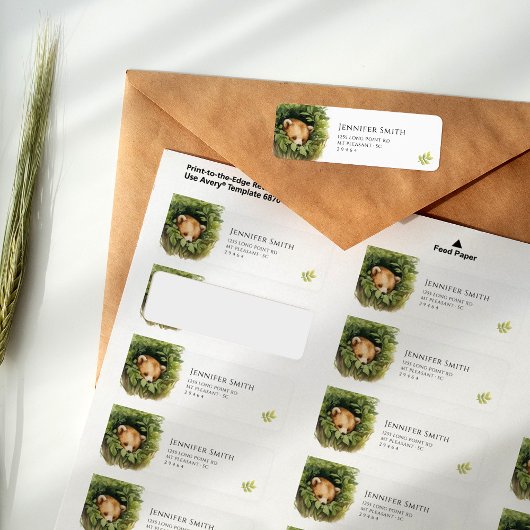 Étiquette Baby shower Ours Bébé Sleepy Whimsical