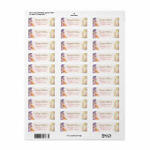 Étiquette Baby shower papillon rose Jardin floral (Feuille entière)