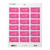 Étiquette Baby Shower Points deau rose aquarelle (Feuille entière)