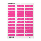 Étiquette Baby shower rose simple minimaliste (Feuille entière)