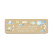 Étiquette Baby shower sous-marin Whimsy (Devant)