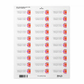 Étiquette Baby Shower Sun Return Address (Feuille entière)