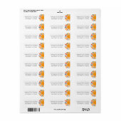 Étiquette Baby Shower Sun Return Address (Feuille entière)