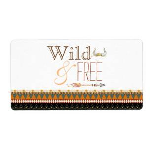 Étiquette Baby shower tribal sauvage bouteille d'eau Étiquet