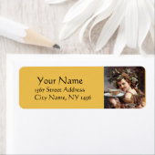 ÉTIQUETTE BACCHUS AUX RAISINS ET VIN BLANC (En situation)