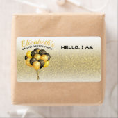 Étiquette Bachelorette Party Balloons Gold Parties scintilla (En situation)