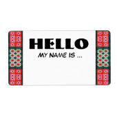 Étiquette Badge rouge vert (Devant)