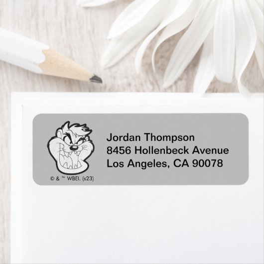 Étiquette Badge TAZ™ Evil Grin (En situation)