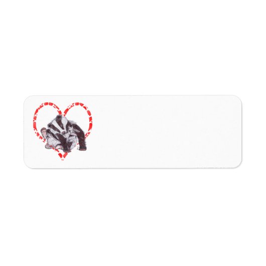 ÉTIQUETTE BADGER HEART (Devant)