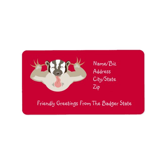 Étiquette Badgering Badger_Friendly Salutations (Devant)