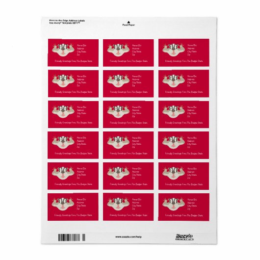 Étiquette Badgering Badger_Friendly Salutations (Feuille entière)