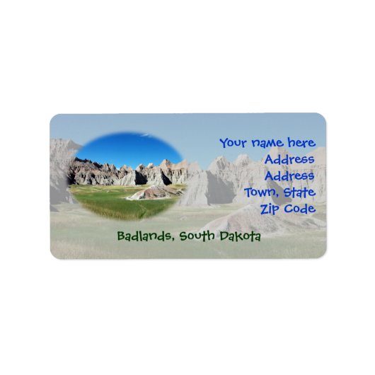 Étiquette Badlands (Devant)