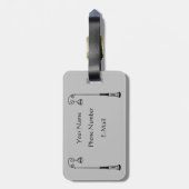 Étiquette Bagage Acrylique Paris (Dos Vertical)