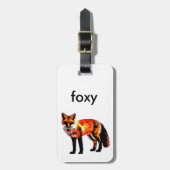 étiquette bagage art fox pour personnaliser (Devant Vertical)