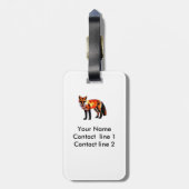 étiquette bagage art fox pour personnaliser (Dos Vertical)