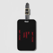 étiquette bagage avec emplacement carte de visite (Devant Vertical)