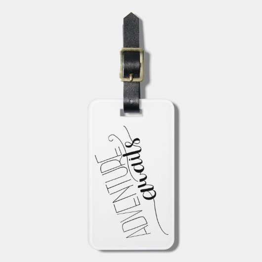 Étiquette Bagage Aventure Await (Devant Vertical)