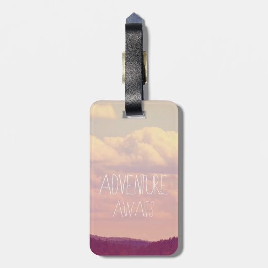 Étiquette Bagage Aventure Await (Dos Vertical)
