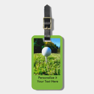 étiquette bagage balle de golf et tatouage