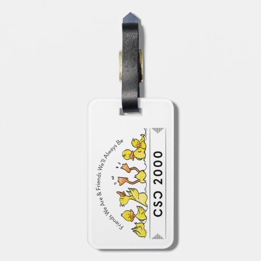 étiquette bagage de canard (Dos Vertical)