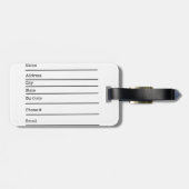 étiquette bagage de devis d'aventure (Dos horizontal)