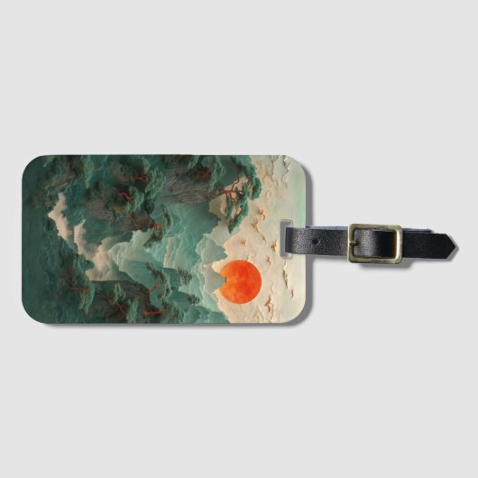 étiquette bagage du lac tranquille (Devant Horizontal)