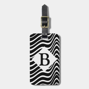 étiquette bagage personnalisez-la noir et blanc
