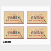 Étiquette bagage Vintage Paris (Feuille)