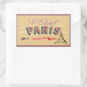 Étiquette bagage Vintage Paris (Sac)