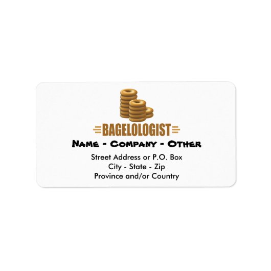 Étiquette Bagels amusants (Devant)