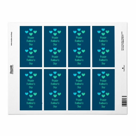 Étiquette Baguettes de Fête des pères joyeuses par dalDesign (Feuille entière)