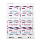 Étiquette Bahamas Adresse postale (Feuille entière)