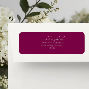 Étiquette Baie de Bourgogne   Mariage Chic Simple et Élégant