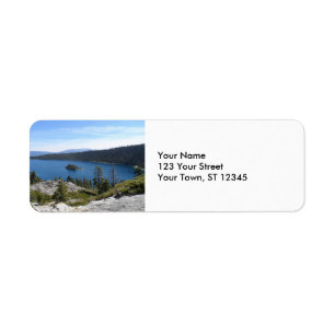 Étiquette Baie d'émeraude de Tahoe- de lac