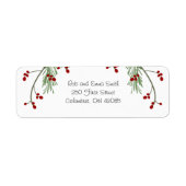 Étiquette Baies de Noël et Garland (Devant)