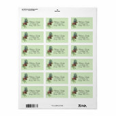 Étiquette Baies et cônes de pin (Feuille entière)