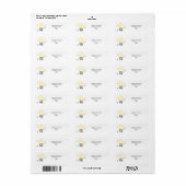 Étiquette Bain de bébé abeille (Feuille entière)