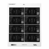 Étiquette Bain de corps moderne Beauté Black Huile bouteille (Feuille entière)