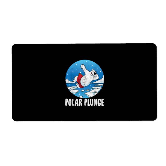 Étiquette Bain d'hiver Polar Plunge Ice Jump Polar Ours Bain (Devant)