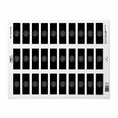 Étiquette baiser personnalisé, unique, élégant et minimalist (Feuille entière)