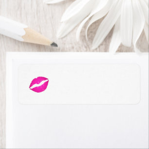 Étiquette Baiser rose vif féminin vierge